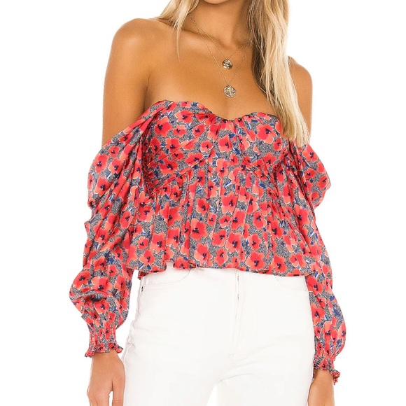 COPY - x REVOLVE Burna Blouse in Red Poppy Floral
House of Harlow 1960 size sma… - Picture 1 of 5
